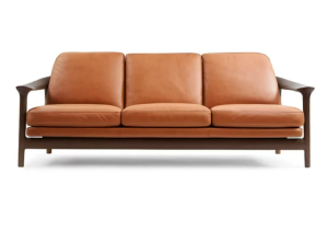 SOFA 3 CHỖ BRIDGE 2M1 GỖ SỒI DA BÒ COGNAC